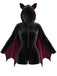 [Pre-Sale] Purple 1960s Halloween Bat Wing Hooded Velvet Romper