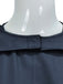 Navy Blue 1970s Queen Cosplay Pleated Dress with Cape