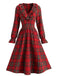 1950s Christmas Plaid Dress 3
