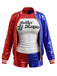 Red & Blue 1980s Metallic Letter Print Jester Costume Set