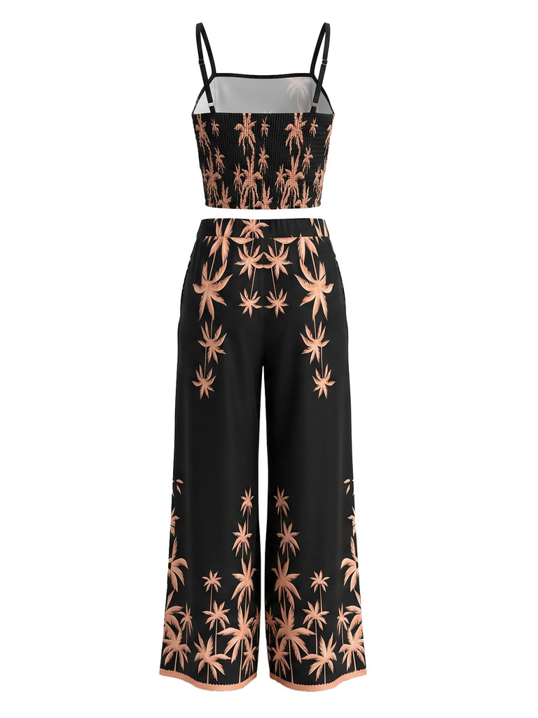 Black 1970s Halter Pants 2
