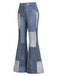 [Pre-Sale] 1970s Faux Suede Star Fringe Jacket & Denim-Print Flared Pants