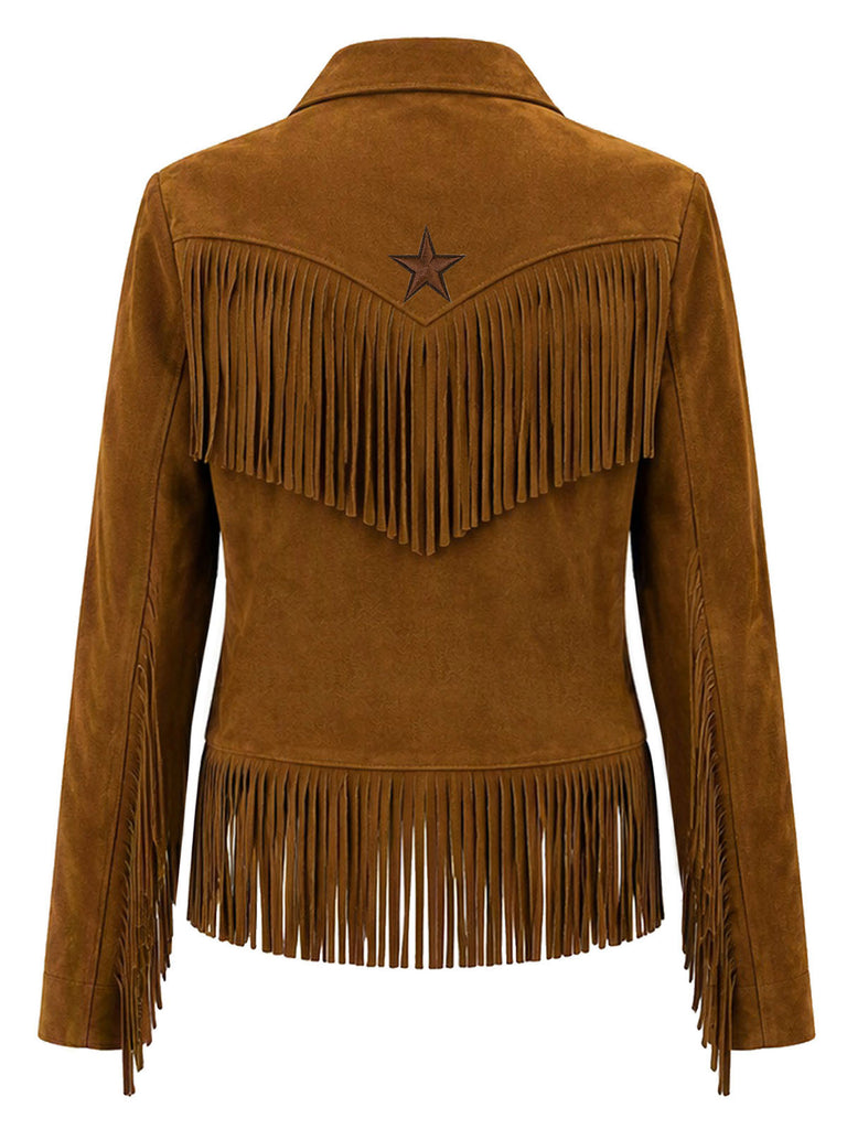 Light Brown 1970s Fringe Jacket 3