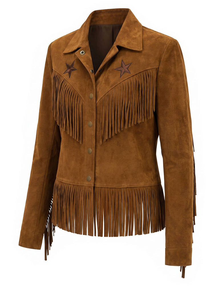 Light Brown 1970s Fringe Jacket 4