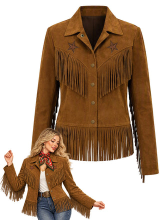 Light Brown 1970s Fringe Jacket 8