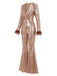 Brown 1970s Sequin Jumpsuit 3