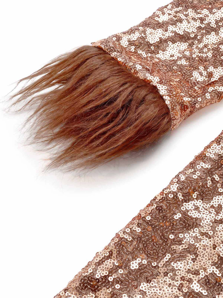Brown 1970s Sequin Jumpsuit 7