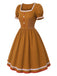 Light Brown 1960s Christmas Dress 3