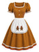 Light Brown 1960s Christmas Dress 6