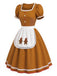 Light Brown 1960s Christmas Dress 7