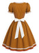 Light Brown 1960s Christmas Dress 8