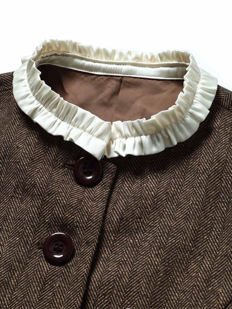Light Brown 1940s Plaid Jacket 5