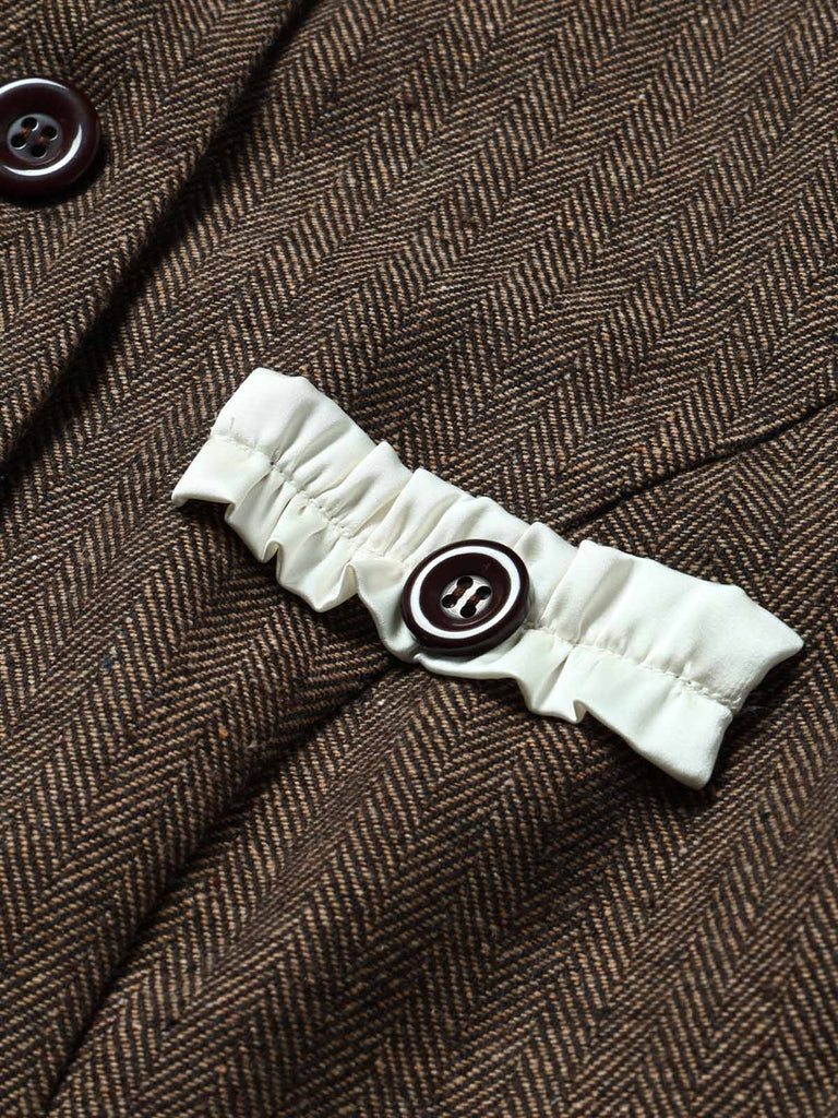 Light Brown 1940s Plaid Jacket 7