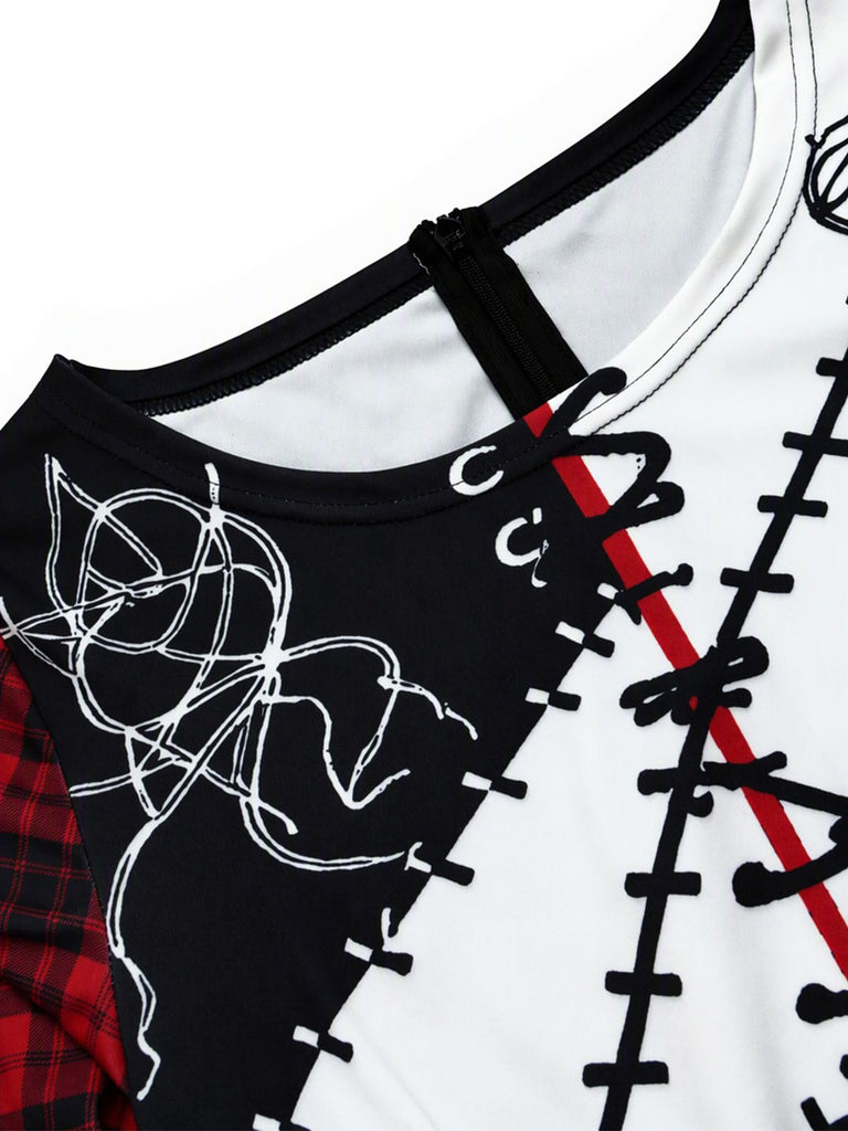 [Pre-Sale] 1970s Ragdoll Punk Patchwork Mini Dress 5
