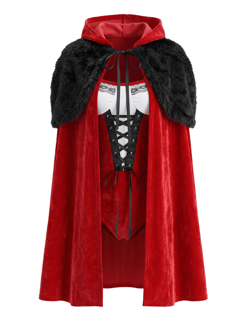 Christmas Bodysuit and Hooded Cape Set 4