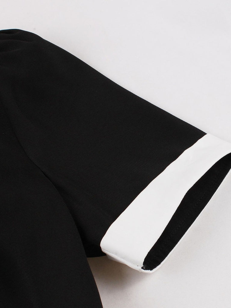 1950s V Neck Dress 6