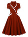 1950s V Neck Dress 9