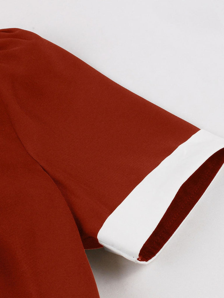 1950s V Neck Dress 15
