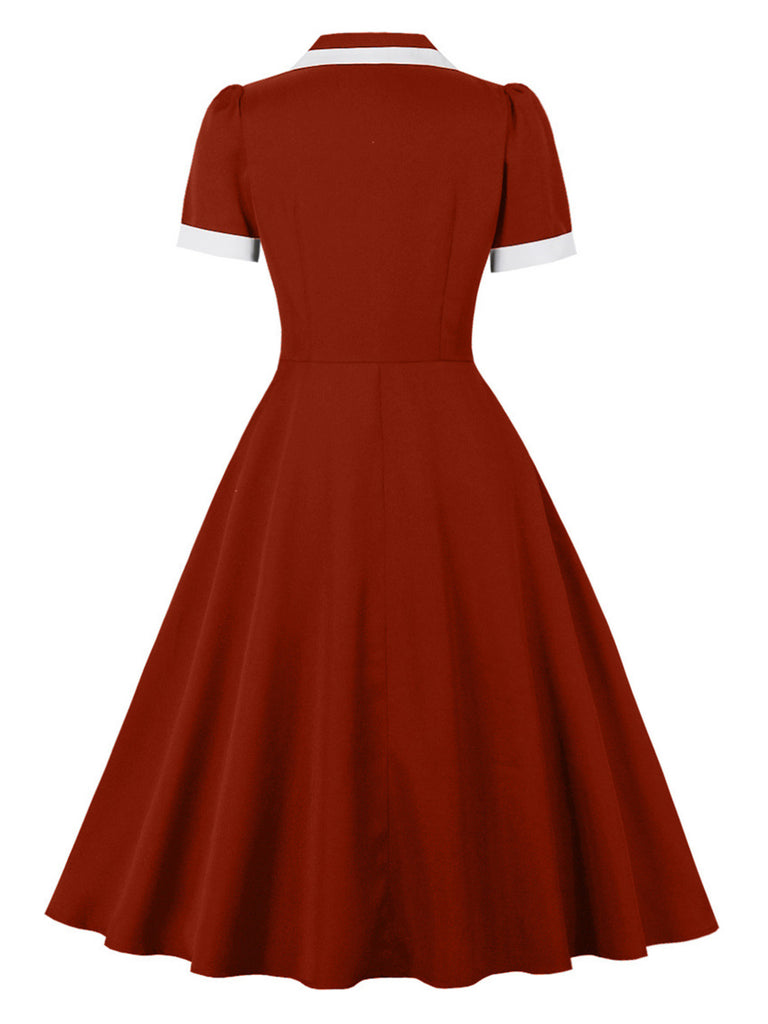 1950s V Neck Dress 17