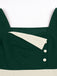 Color Block Square Neck Fit and Flare Dress 6
