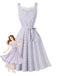 Plaid Lace Trim Pocket Fit and Flare Dress 1