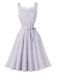 Plaid Lace Trim Pocket Fit and Flare Dress 2