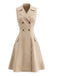 Light Khaki 1950s Dress 1