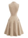 Light Khaki 1950s Dress 2