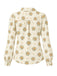 [Pre-Sale] 1960s Printed Notched Collar Long Sleeve Blouse 1