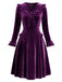 [Pre-Sale] 1960s Purple Velvet Ruffle Collar Midi Dress 3