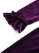 [Pre-Sale] 1960s Purple Velvet Ruffle Collar Midi Dress 8