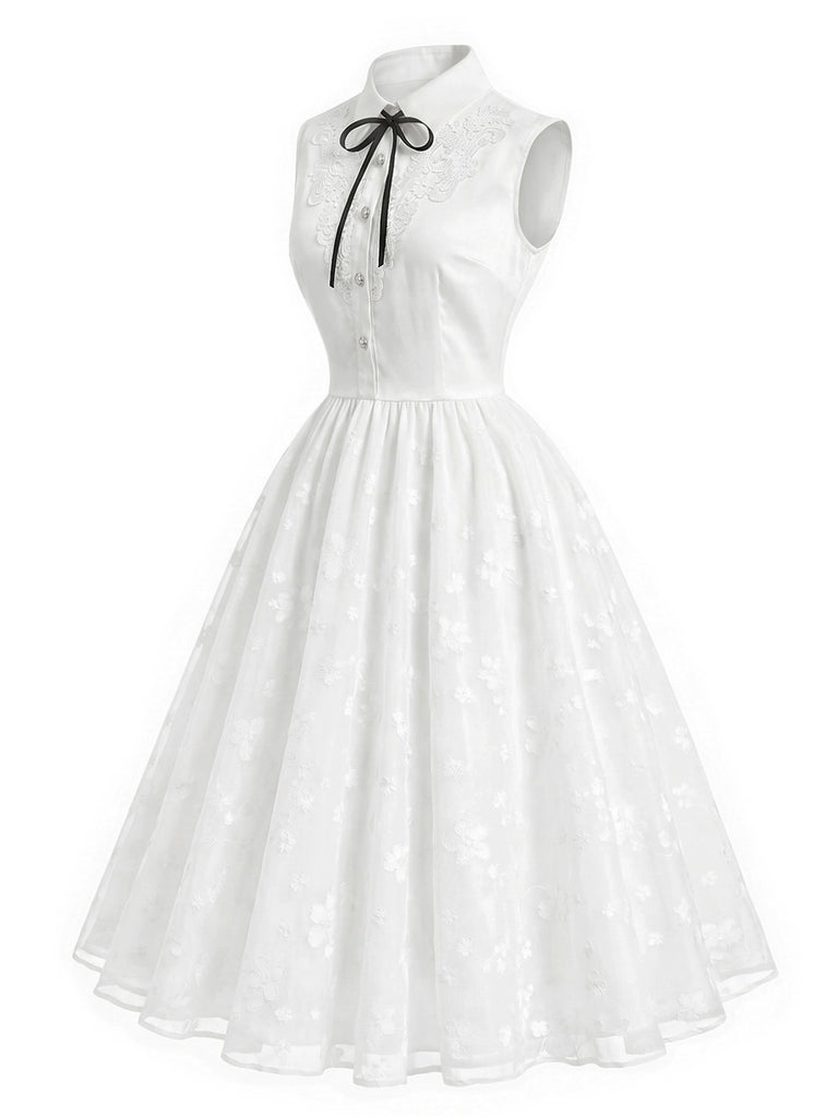 [Pre-Sale] White V Neck Dress 4