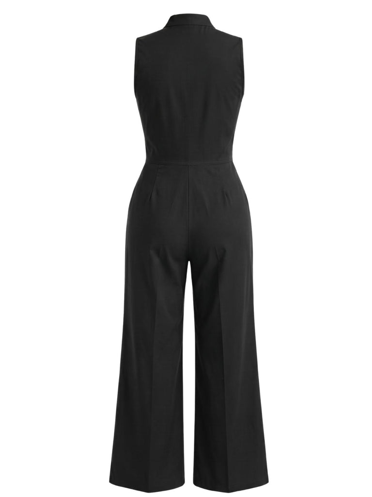 1950s V Neck Jumpsuit 2