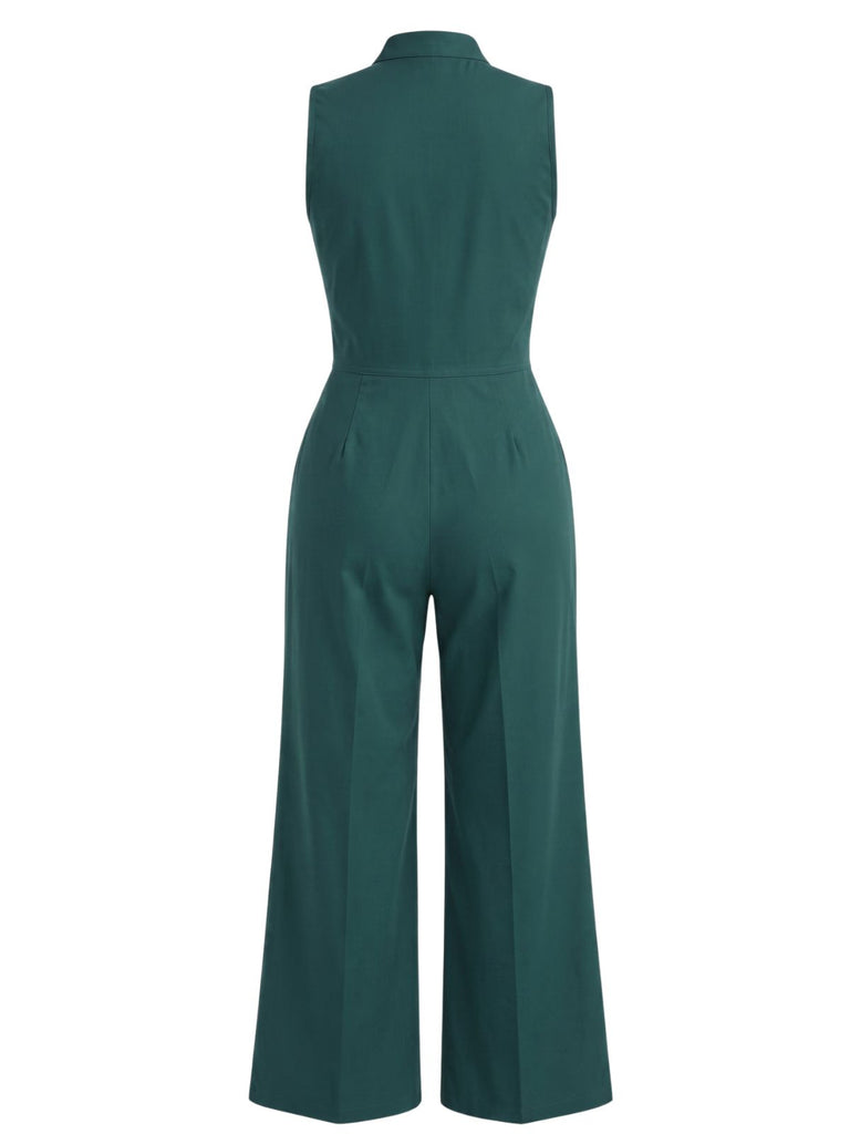 1950s V Neck Jumpsuit 4