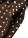 [Pre-Sale] Brown 1950s Polka Dot Tie Neck Peplum Top & Skirt Set