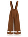 [Pre-Sale] Brown Gingerbread Raw Hem Suspender Overalls 2