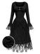 [Pre-Sale] 1970s Black Square Neck Gothic Knit Dress 2