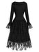 [Pre-Sale] 1970s Black Square Neck Gothic Knit Dress 5