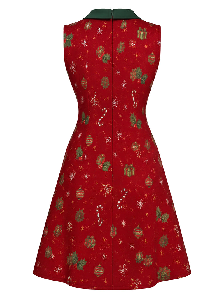 [Pre-Sale] 1960s Printed V Neck Midi Dress 3