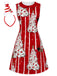 [Pre-Sale] Dark Red Christmas Striped Dress 2