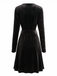Sequin V Neck Fit and Flare Mini Dress 2