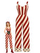 [Pre-Sale] 1940s Christmas Print Button Front Jumpsuit 1