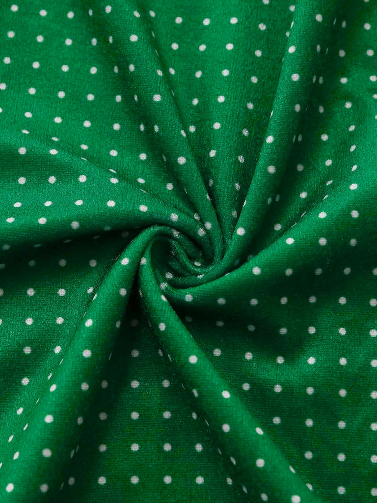Christmas Elf Velvet Costume Mini Dress 4