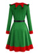 Christmas Elf Velvet Costume Mini Dress 7