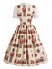 [Pre-Sale] True Red Floral V Neck Dress 3