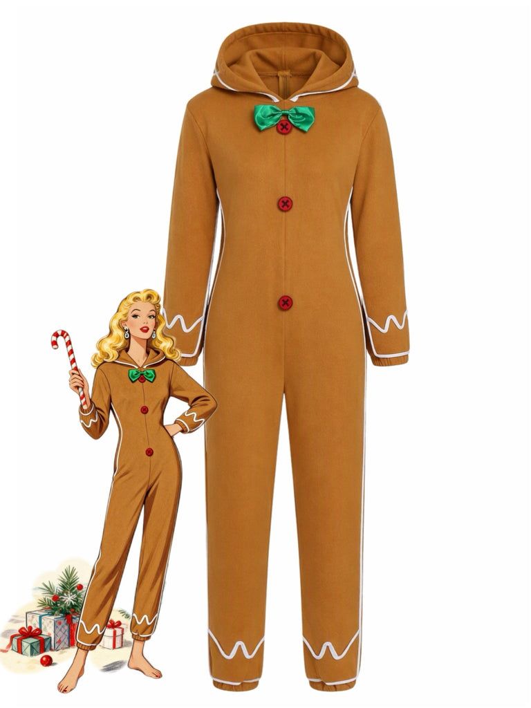Camel 1960s Christmas Jumpsuit 1
