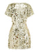 Sequin Crew Neck Long Sleeve Mini Dress 2