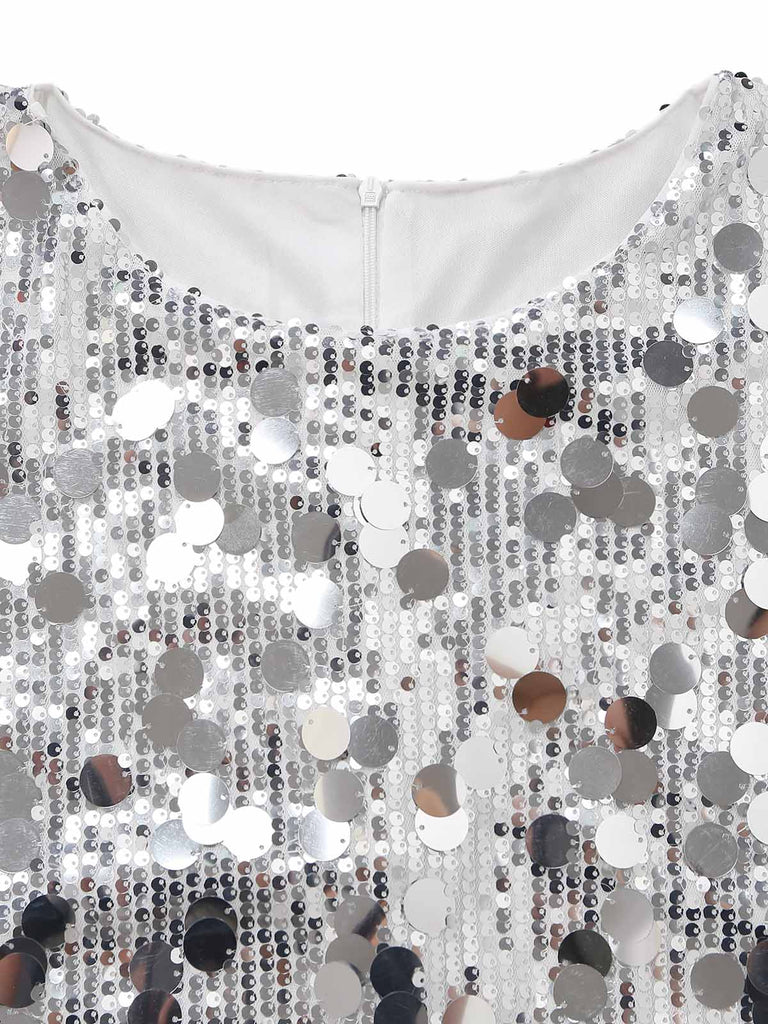 Sequin Crew Neck Long Sleeve Mini Dress 5
