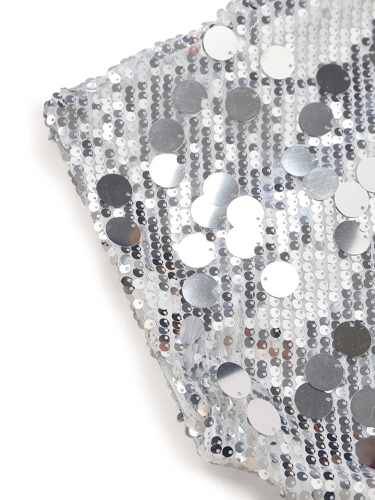 Sequin Crew Neck Long Sleeve Mini Dress 6
