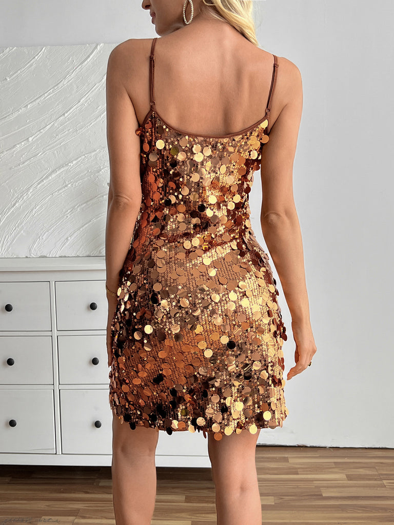 Gold 1960s Halter Dress 6